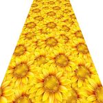 Carpet Sunflower Accent Rug With Non-slip Backing, Indoor/Outdoor Hallway Kid's Room Deck Rugs, 1m/2m/3m/4m/5m/6m Extra Long Customizable Carpet (Size : 90CM X 600CM (3FT X 19.7FT))