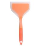 UNIQUE CART Silicone Pancakes Shovel Wide Spatula Turner Nonstick Fried Shovel Fish Spatula Silicone Wide Flexible Turner for Nonstick Cookware Egg Cookie Omelette (Orange)