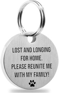 EIO Personalised Pet Tag – Smart Pet Tag 21mm – Round Custom Dog Tags – Stainless Steel Dog Collar Tag – Scratch Resistance Dog Accessories – Permanent Deep Engraved – Add Your Custom Text