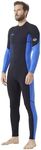 Hevto Wetsuits Men 3/2mm Neoprene Scuba Diving Surfing Wet Suit Keep Warm Back Zip in Cold Water Swimming Kayaking Jet Ski SUP (Men1-Blue, XXL)