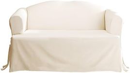 SureFit Duck Cotton Loveseat T-Cush