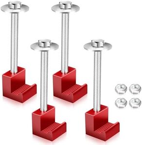 TCHENPART Aluminum Truck Tool Box Tie Down Mounting Kit - Red - Set of 4