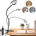 SUNNEST USB Reading Light, Adjustable Clip Light with 3 Light Modes, 10 Dimmable Brightness Levels, and 40 LED Bulbs - Perfect for Reading, Studying, and Working