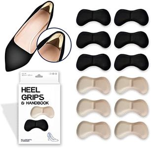 Doctor Developed Heel Protectors Heel Inserts for Women & Men,Heel Pads for Shoes, Heel Cushion, Liners, Heel Grips for Womens Shoes Filler & Handbook (6 Pair)