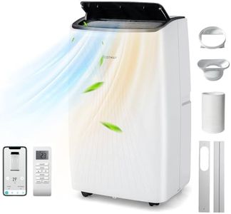 COSTWAY 6-in-1 Portable Air Conditioner 12000BTU, Mobile Heater, AC Unit, Dehumidifier, Fan with WiFi Smart APP, Automatic Mode, Sleep Mode, 3 Fan Speeds, 24H Timer, Remote Control (Curved Pattern)