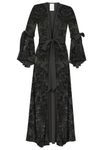CHIC STAR Womens Boho Textured Duster, Black Floral, 0x