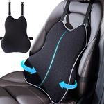 Lumbar Pillow for Car Lumbar Support for Office Chair, Memory Foam Back Cushion with 3D Mesh Cover, Car Seat Back Pillows for Back Pain Relief, Back Support Pillow for Car Truck Computer Desk