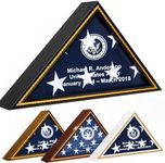 Officially Licensed U.S. Army Flag Display Case – Solid Wood Military Flag Case with Personalized Engraving – Veteran, Memorial & Retirement Gift – Fits 5’ x 9.5’ Folded Flag (Black)