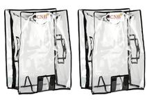 CNB Transparent Protective Zipper PVC Cover for Soft Luggage Trolley Bags (Pack of 2 (20",24"))