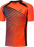 Sportides Big Boy's Active Sport Short Sleeve Breathable Tshirts T-Shirts Tees Tops LBS708 Orange L