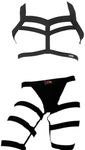 Men's Sexy Body Harness Hollow Out Halter Underwear Men's Elastic Body Chest Harness Bodysuit Gay Jockstrap Leotard Thong