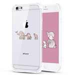 LuGeKe Cute Elephant Clear Case for iPhone 6S, 4.7'' Shockproof Bumper Case for Apple iPhone 6/6S with Design, Personalized Phone Covers, Cute elephant