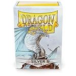 Dragon Shield Standard Size Sleeves – Matte Silver 100CT - Card Sleeves are Smooth & Tough - Compatible with Pokemon, Yugioh, & Magic The Gathering Card Sleeves – MTG, TCG, OCG
