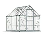 Palram Canopia Harmony 6x10 Silver Greenhouse - Clear Polycarbonate, Aluminum Frame, Base Included