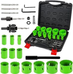 LifeIdeas Bi-Metal Hole Saw Kit, 22PCS Hole Saw Set with 3/4" to 2-1/2" 12 PCS Saw Blades in Case, High Strength Hard Alloy Steel, Mandrels, Hex Key, Drill Bits for Metal, PVC Board, Wood and Plywood