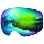 OutdoorMaster Ski Goggles PRO Lens - 20+ Different Colors (VLT 18% Green Lens with Free Carrying Pouch)