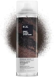 IGK FIRST CLASS After Dark Tinted Charcoal Detox Dry Shampoo for Brunette Hair | Absorbs Oil + Blends Naturally + Boosts Volume | Vegan + Cruelty Free | 6.5 oz