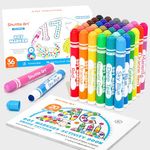 Shuttle Art Washable Dot Markers 36 Colors with Free Activity Book, Fun Art Supplies for Kids Toddlers and Preschoolers, Non Toxic Water-Based Paint Daubers, Dot Art Markers