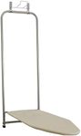 Household Essentials 144222 Over The Door Small Ironing Board with Iron Holder | Natural Cotton Cover
