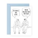 CENTRAL 23 Son Birthday Card Adult Funny - Stiff Joints - Dad Birthday Card - Humorous Birthday Cards For Men Women - Greeting Cards For Dad Uncle Grandpa - Comes With Fun Stickers