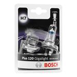 Bosch H7 (477) Plus 120 Gigalight Headlight Bulbs - 12 V 55 W PX26d - 2 Bulbs