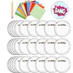 Badges Making Kit 30PCS Button Clear Badges 6cm Make Your Own Badges Button Badges Clear Button Pin Badges Kit Acrylic Design with 100 Colorful Paper and Pencil for DIY Crafts Gifts Party Bag Fillers