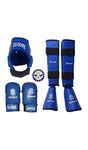 BE TREND KIO Approved Karate Safety Kit Pack of Shin Guard, Chest Guard, Head Guard, Hand Gloves, Belt, Mouth Guard