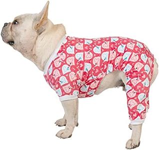 CuteBone Dog Pajamas Cute Cat Clothes Pet Pjs Soft Onesie for Small Dogs P145L-AU