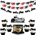 JeVenis Set of 9 Motorcycle Birthda