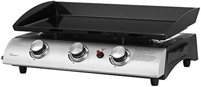 Gas BBQ 3 Burner Plancha in Stainless Steel