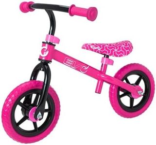 EVO Childrens Balance Bike | Toddlers Training Balance Bike With Adjustable Seat Height | Lightweight Kids' Balance Bike, Walking Bike, Training Bike | Toddler Training Bicycle For Boys And Girls 2+