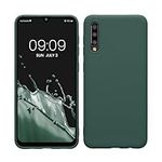 kwmobile Case Compatible with Samsung Galaxy A50 Case - Soft Slim Protective TPU Silicone Cover - Forest Green