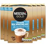 Nescafe Gold Decaffeinated Cappuccino Unsweetened Coffee 8 Sachets Pouch, 6 X 120 g