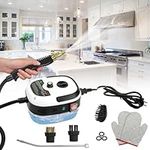 2500W High Pressure Steam Cleaner, Portable Handheld Steam Cleaner, High Temp Steam Cleaning Machine with Brush Heads & Insulation Gloves for Home Use Grout Tile Car Detailing Kitchen Bathroom