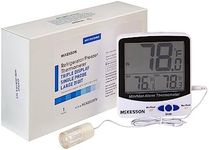 McKesson Refrigerator/Freezer Thermometer with Triple Display, Single Probe, Large Digits for Medical Laboratory, Food Safety Use, 1 Count