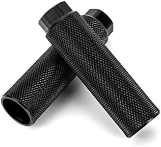 QWORK® 2 Pezzi Pedale BMX in Lega di Allumini, Antiscivolo Picchetti Bike, Poggiapiedi da Bicicletta per BMX, Mountain Bike, Bici da Strada, Pedane Acrobatiche, Nero