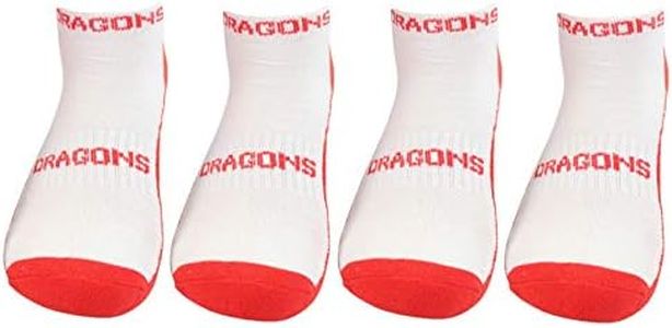 NRL St George Illawarra Dragons High Performance Sport Ankle Socks 4 pair (7-11m)