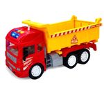 FunBlast Dumper Truck Toy, Pull Back Vehicles Dumper Toy for Kids, 6 Wheels Friction Power Toy Trucks for 3+ Years Old Boys and Girls, Light & Sound Truck Toy for Kids (Multicolor)