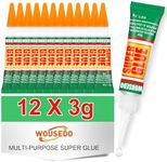 WOUSEDO 12 X 3g Super Glue Clear, S