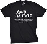 Mens Sorry I'm Late Tshirt Funny Sa