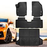 Floor Mats & Trunk Mat Set Compatible for GMC Terrain/Chevy Equinox 2018-2024 All Weather Mat Front & 2nd 2 Row Seat & Cargo Liners Black