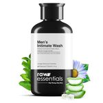 Raw Essentials Intimate Wash for Men 150 ml, Relieves Itchiness & Odour, Prevents Fungal Growth, Brightens Groin Area, pH Balanced, Sulphate Free, Paraben Free