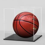hopeme 11 Inch Acrylic Case for Display, Clear Display Acrylic Box for Collectibles, Alternative Glass Case with Matt Black Stand for Display Action Figures