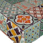 Karina Home Porto Tiles Multi Wipe Clean Tablecloth Vinyl PVC (Multi, 250cm x 140cm)