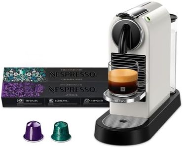 Nespresso CitiZ Coffee Machine (White) with 2 Coffee Sleeves|One-Touch Brewing | 40ml Espresso & 110ml Lungo |Coffee Machine for Home| 2 Years Warranty| Authorized Distributor