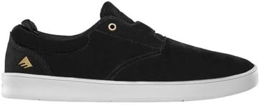 Emerica Men's Romero Skater Skate Shoe, Black/White/Gold, 10.5 UK