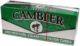 Gambler Green Menthol King Size RYO Cigarette Tubes 200ct Box (5 Boxes)