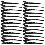 26Pcs Curl Clips, 3.54 Inches Duck Bill Sectioning Clips Hair Sectioning Clips Metal Hairdressing Curl Clips Hair Styling Clips Duck Bill Hair Clips Black Hairdresser Clips for Salon Women Girls