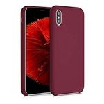 kwmobile Case Compatible with Apple iPhone X Case - TPU Silicone Phone Cover with Soft Finish - Rhubarb Red