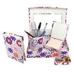 SURPRISE SOMEONE Handmade Paper Eco friendly Office Desk Organizer Set of 5 Items for Study Table